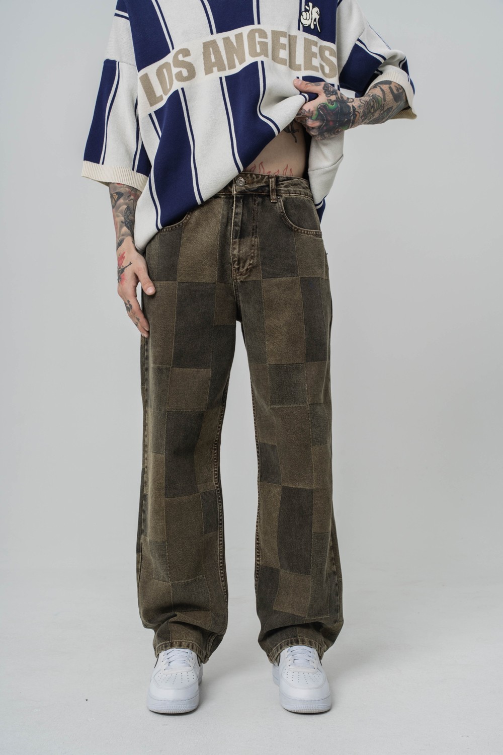 Oblong Flow Jean Oversize Baggy Pantolon - Camel