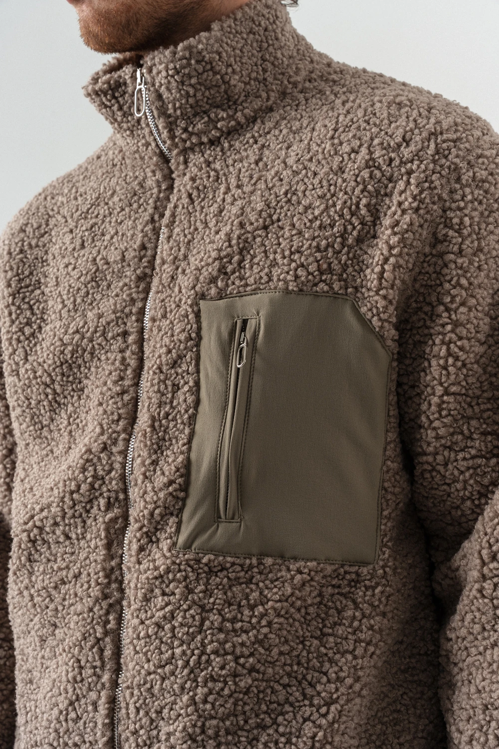 Midvoid Cep Detaylı Peluş Mont