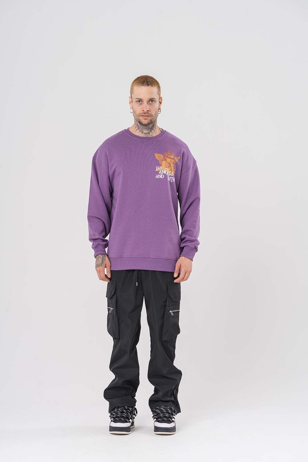 Angels Bisiklet Yaka Sweatshirt