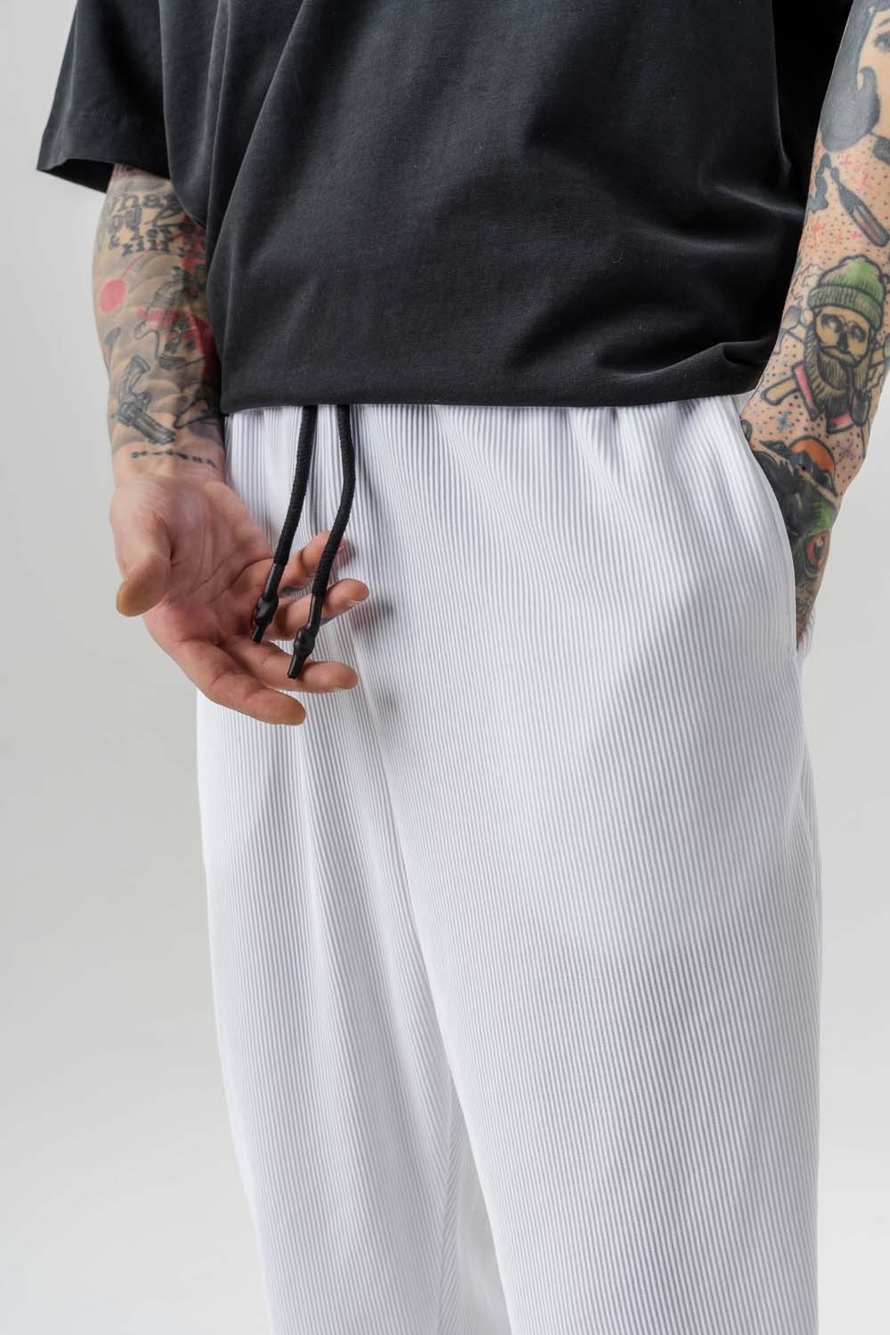 Ribbed Bel Lastikli Havuç Kesim Pantolon