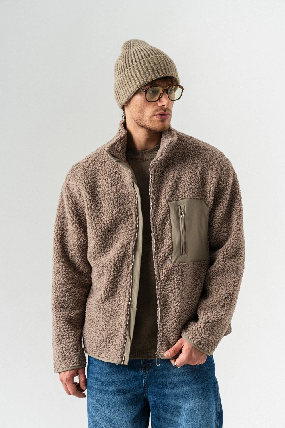 Midvoid Cep Detaylı Peluş Mont