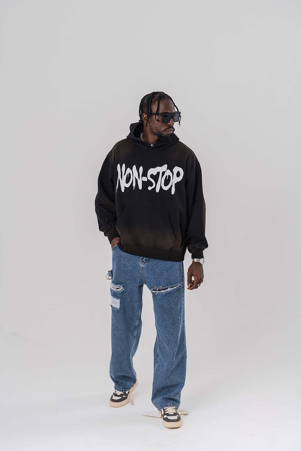 Non-Stop Yıkamalı Kapüşonlu Sweatshirt