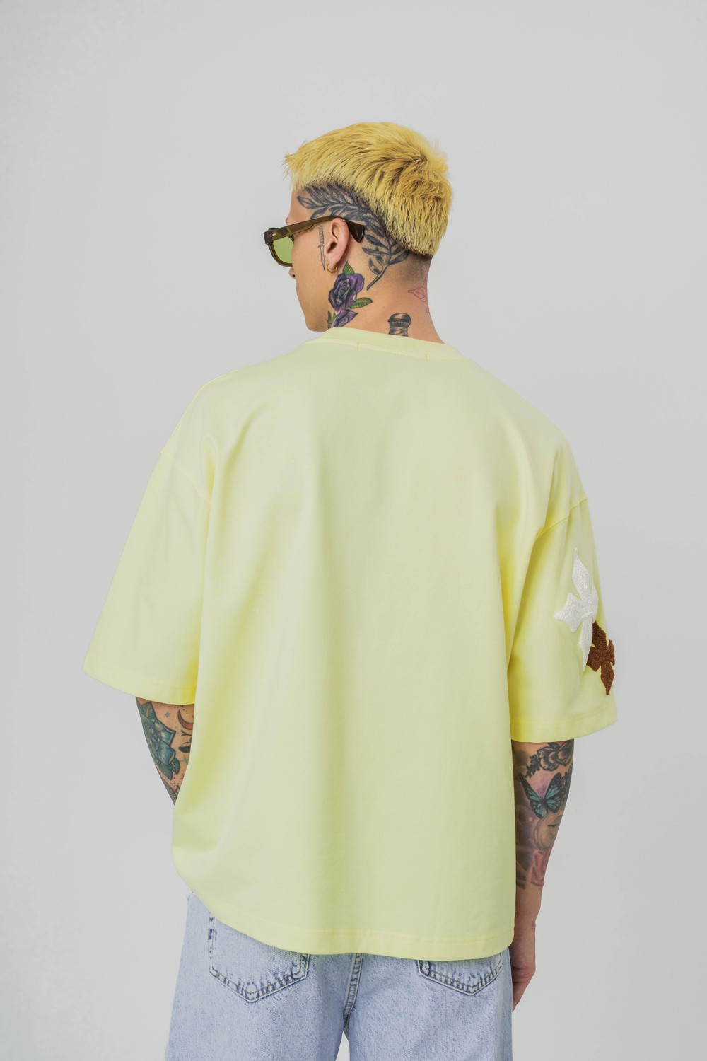 Macrame Nakış Detaylı Oversize T-shirt