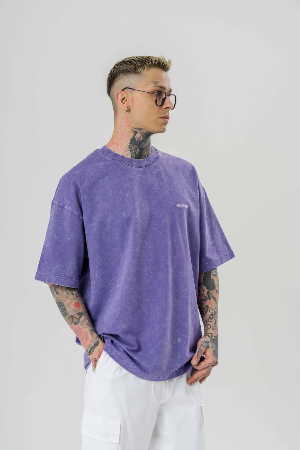 High Wash Yıkamalı Oversize T-shirt