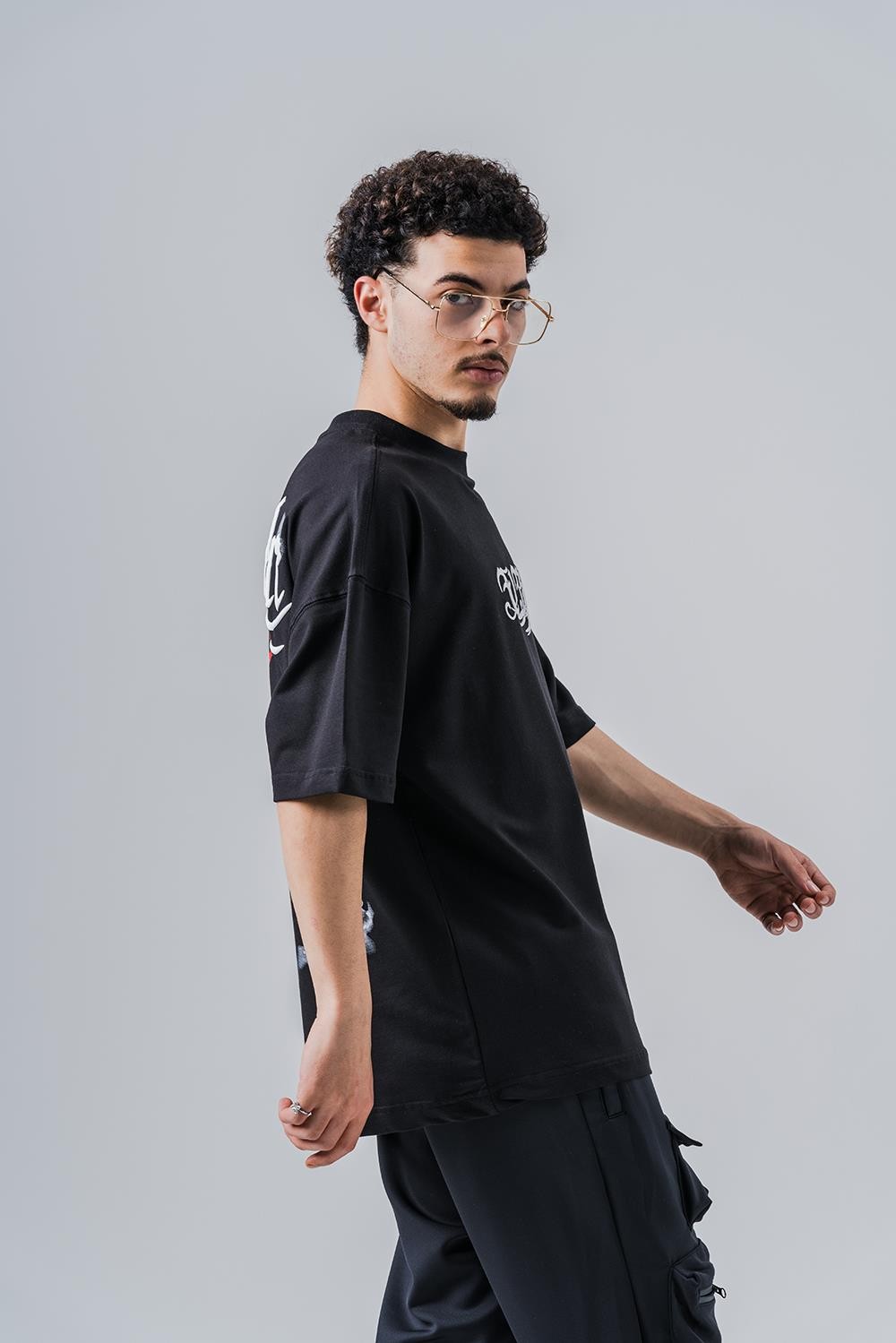 El Padre  Bisiklet Yaka Oversize T-shirt