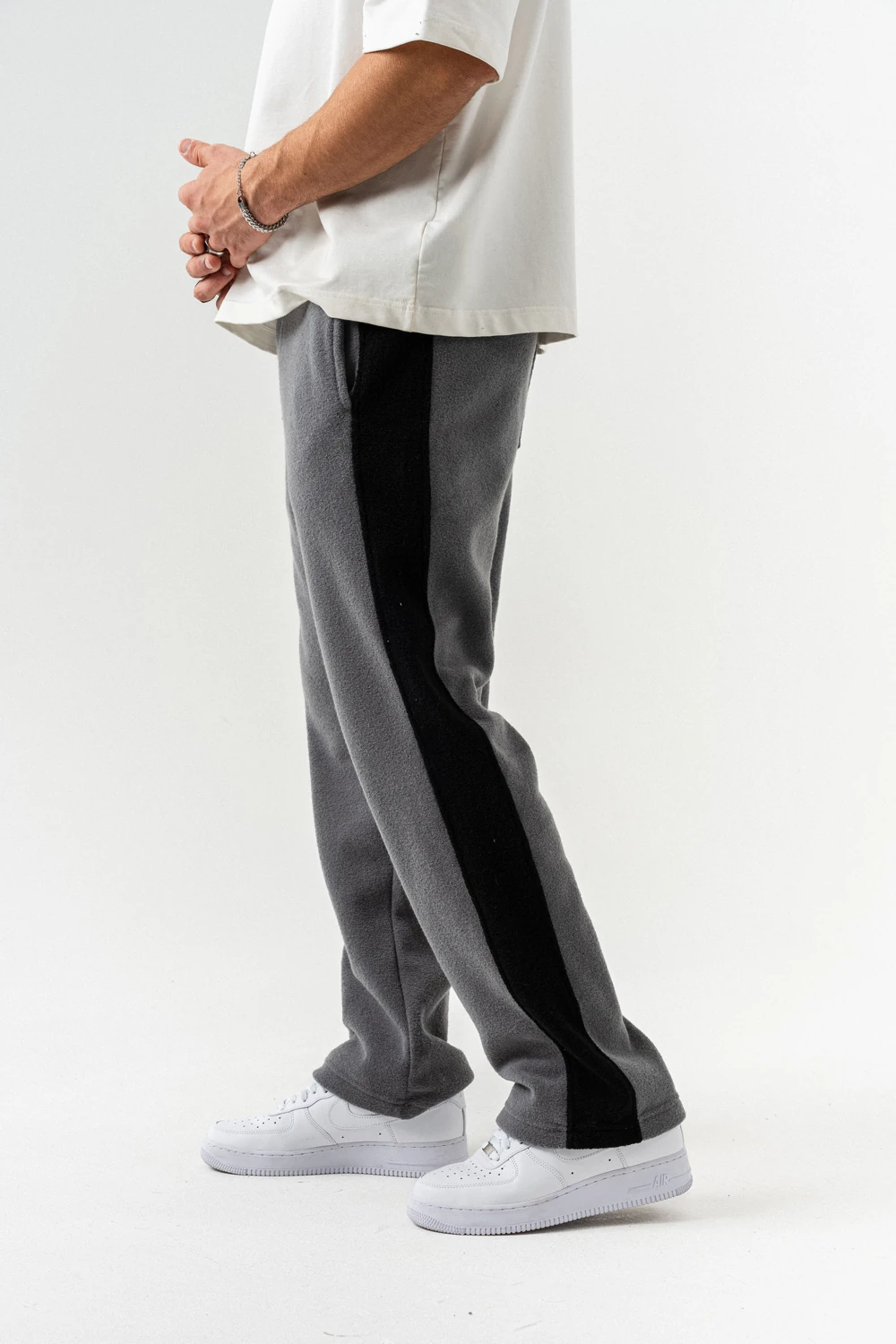 Nova Havlu Kumaş Fermuarlı Sweatshirt Hoodie Eşofman Takımı - Antrasit