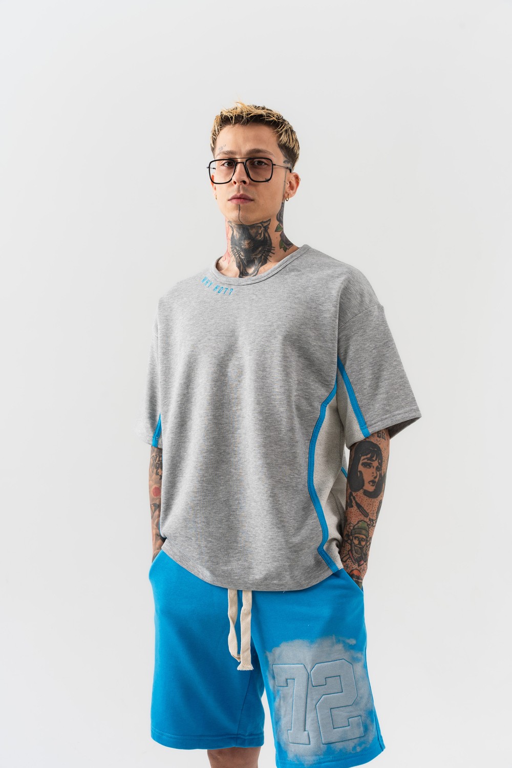 Why Not 3 İplik Oversize T-shirt - Grimelanj