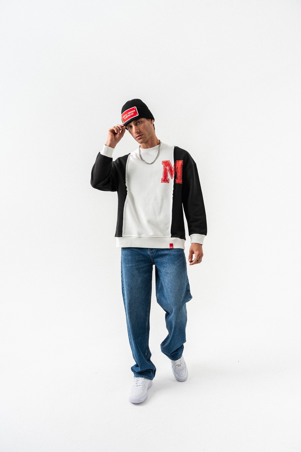 Bridge Bisiklet Yaka Sweatshirt