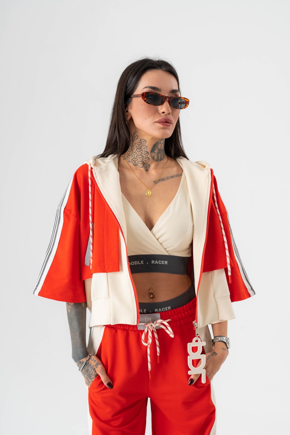 Wild Ease Crop ve Kapüşonlu T-shirt Bir Arada İkili Set