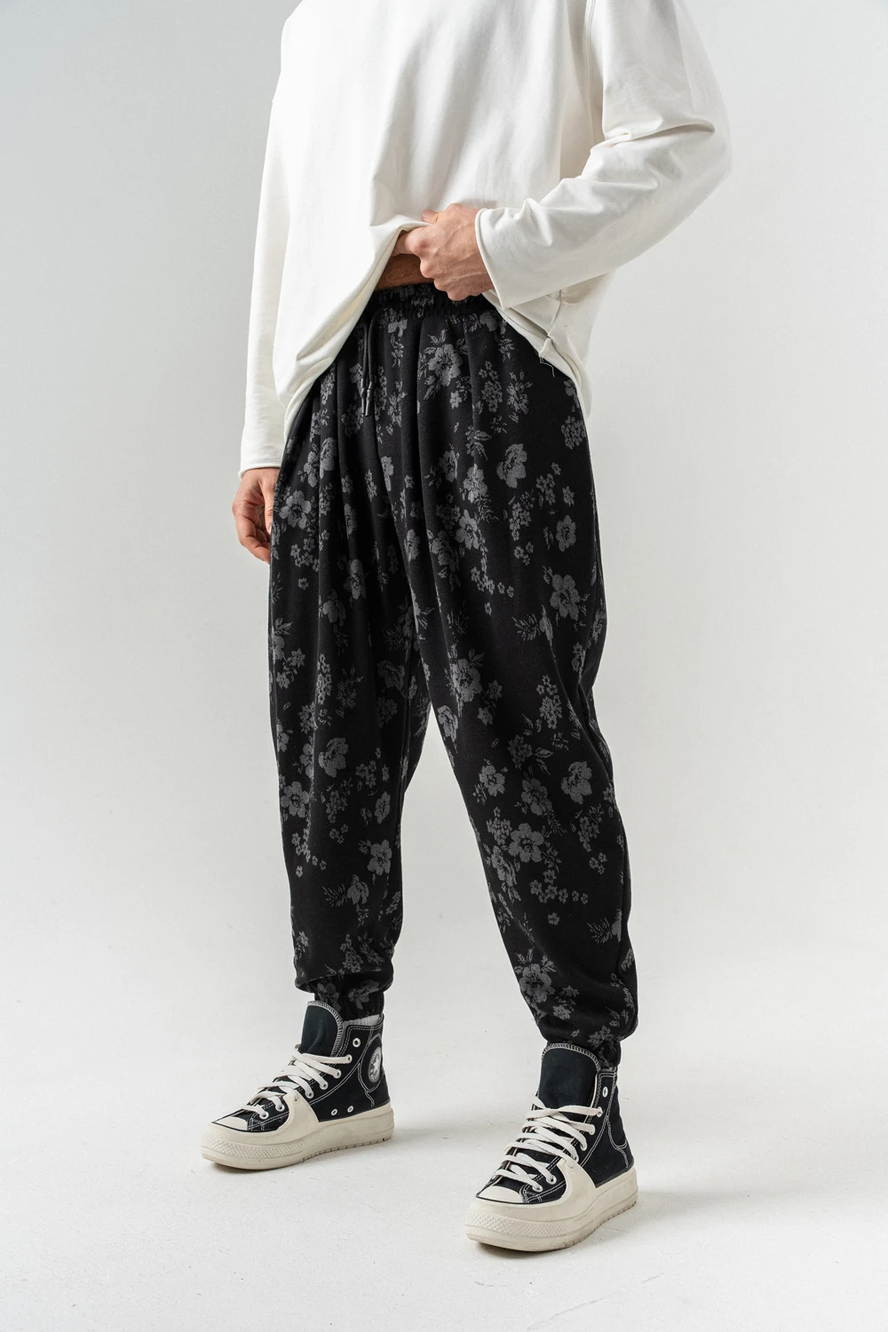 Flowpat Bel ve Paça Lastikli Pileli Şalvar