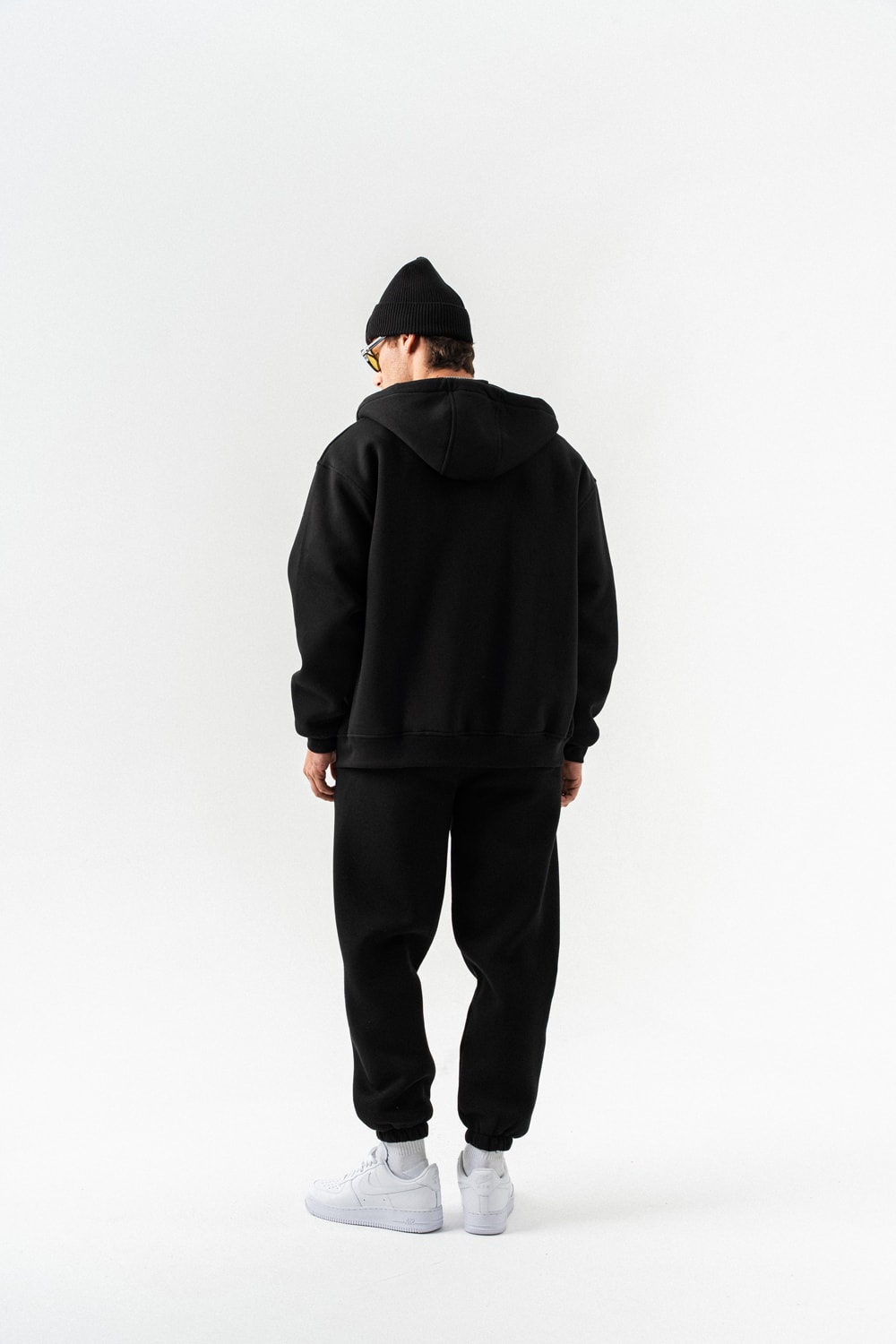 Brickstorm Fermuarlı Hoodie ve Jogger Eşofman Takımı - Siyah