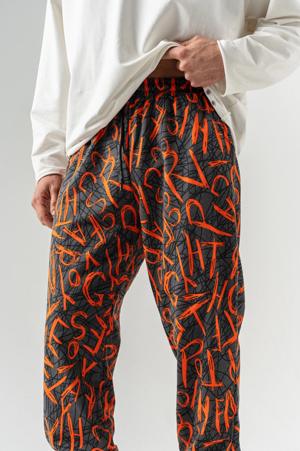 Letter Bel ve Paça Lastikli Jogger Eşofman