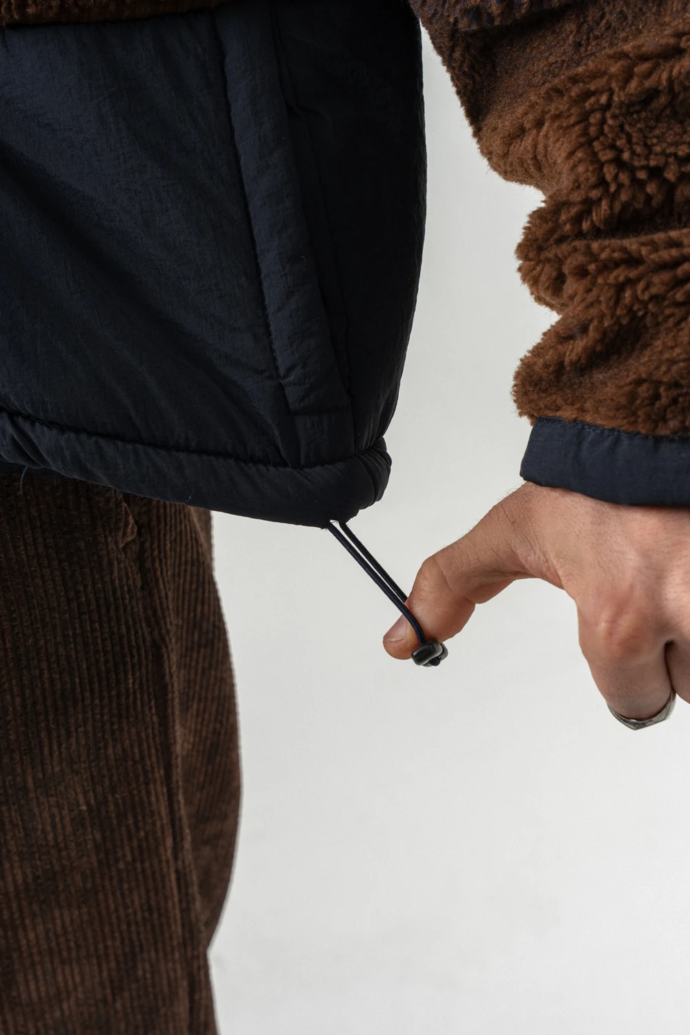 Grayscale Fermuarlı Polar Mont