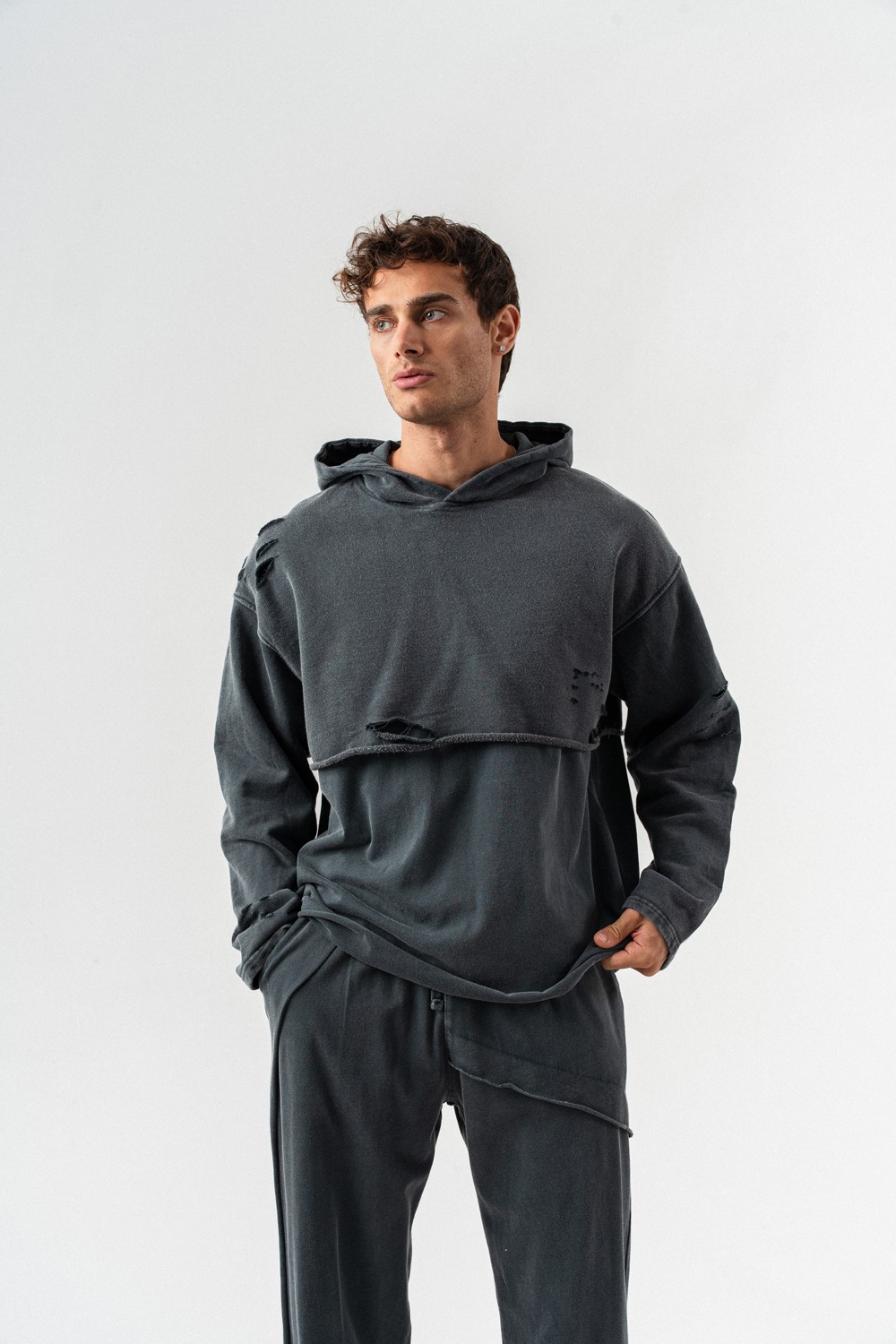 Grindhouse Kesik Detaylı Sweatshirt Hoodie