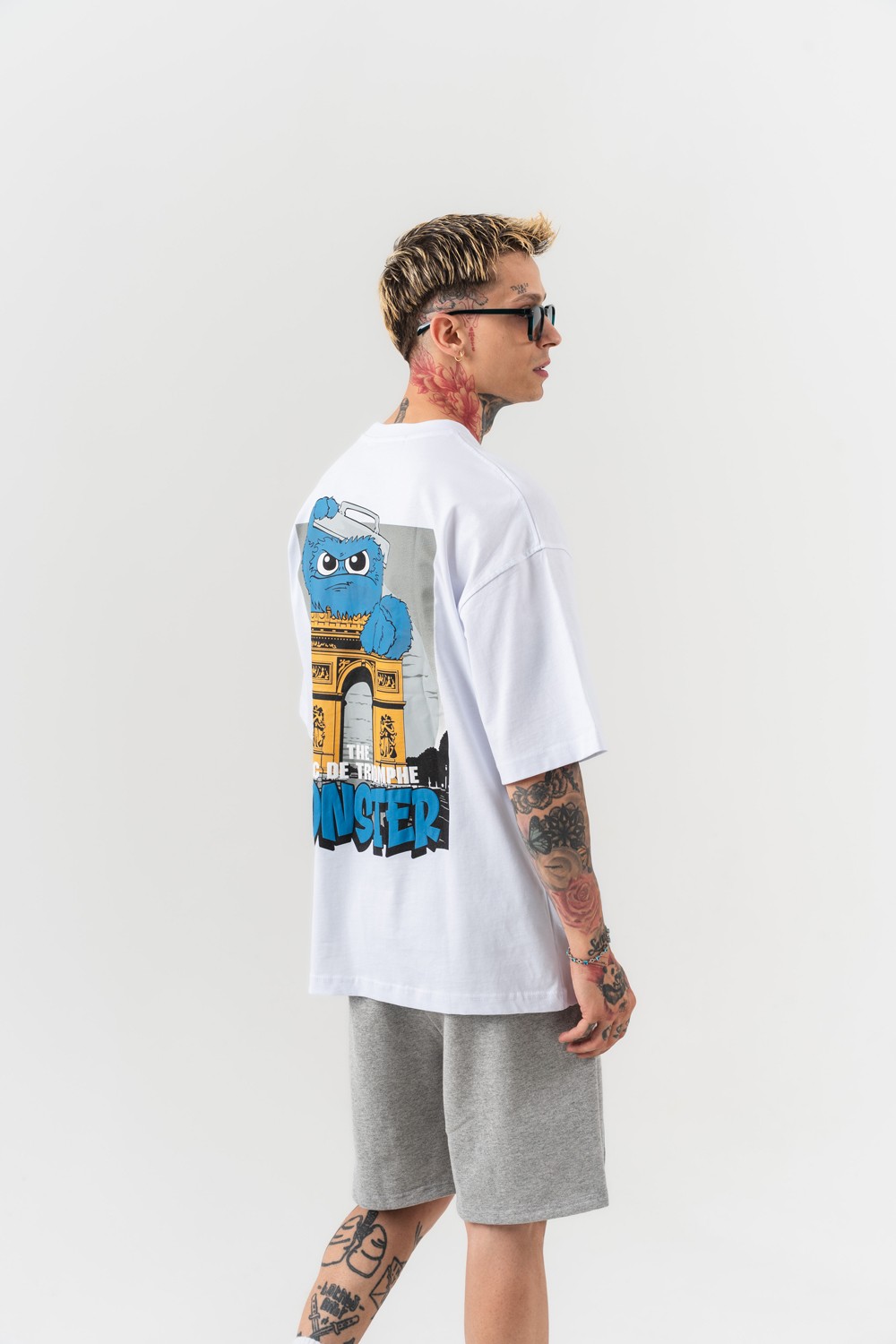 Monster Oversize T-shirt - Beyaz