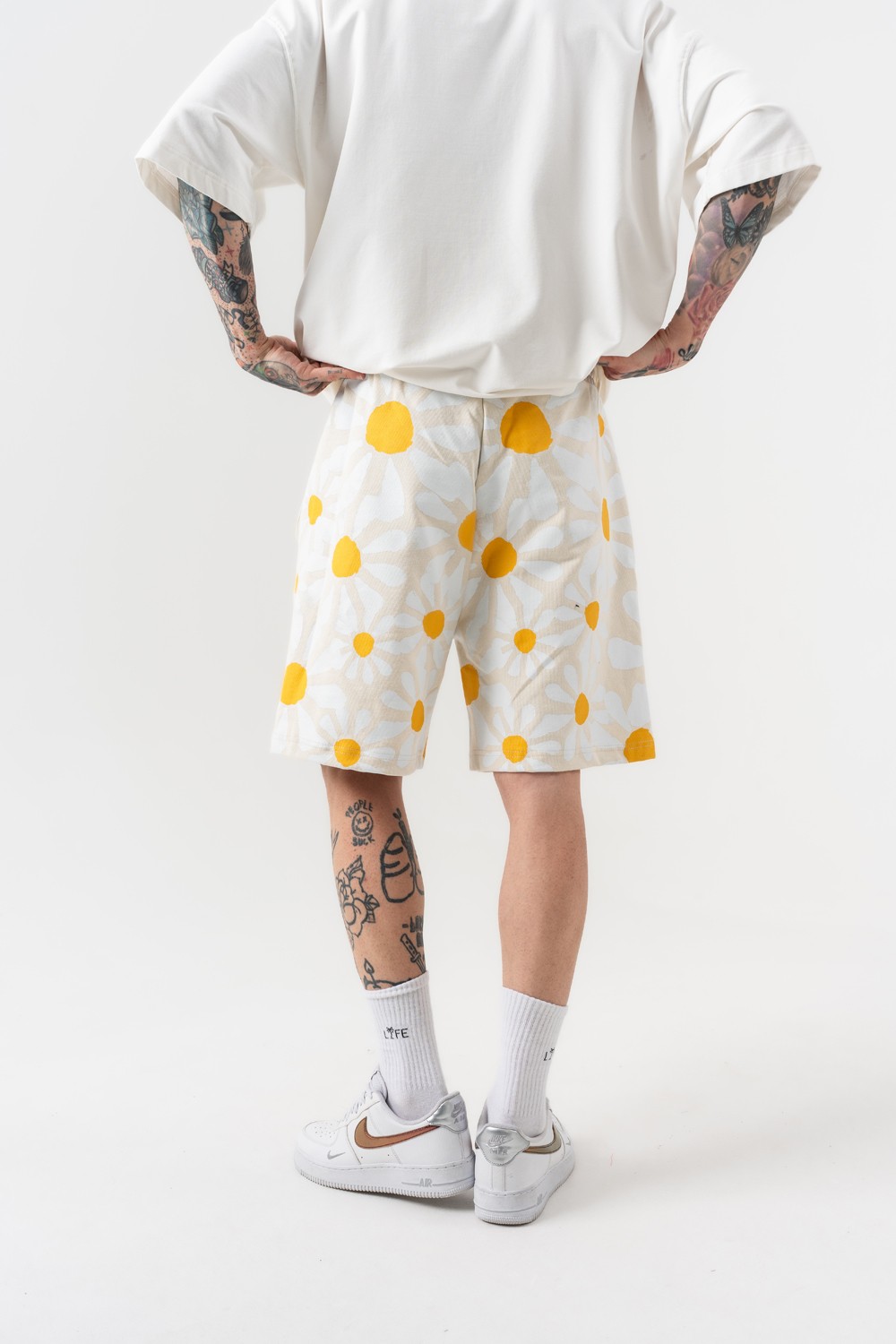 Daisy Pattern Baskı Detaylı Şort