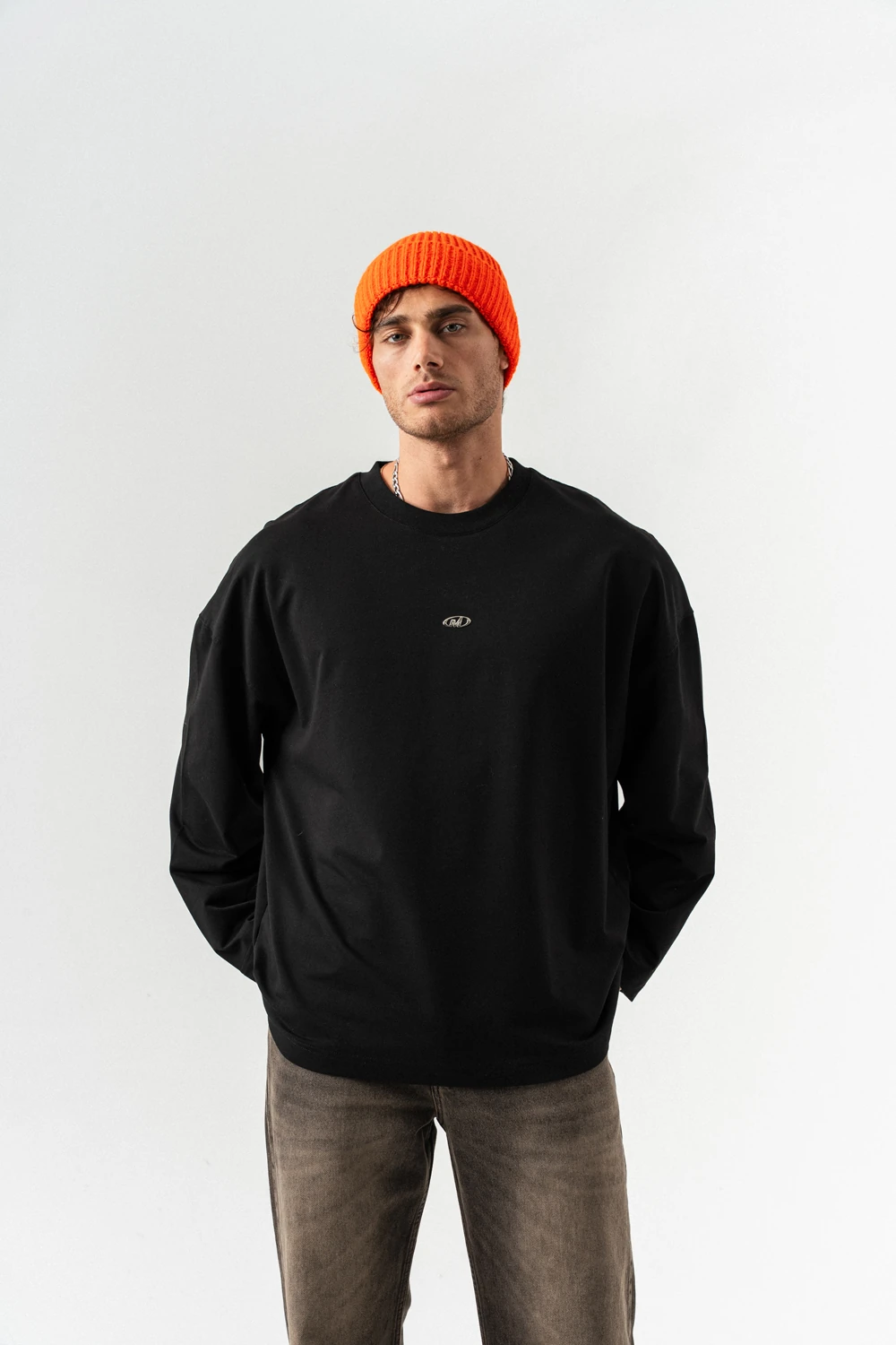 Airvoid Basic Bisiklet Yaka Sweatshirt - Siyah