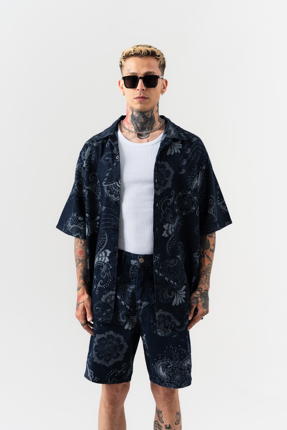 Offtrack Nakış Desen Oversize Gömlek