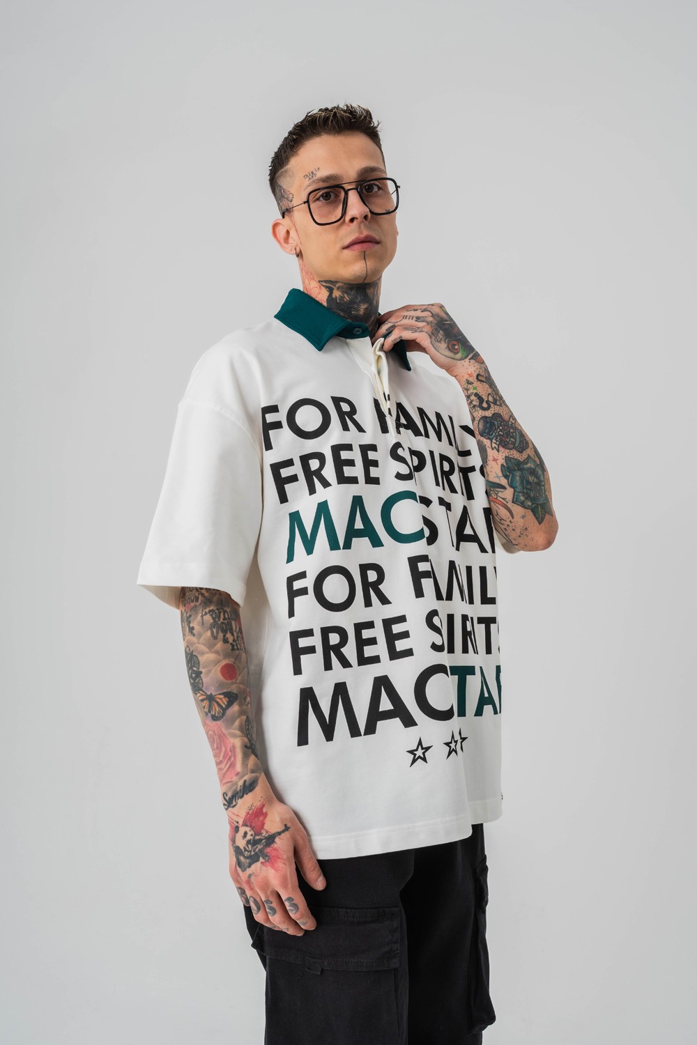 Family Polo Yaka Oversize T-shirt