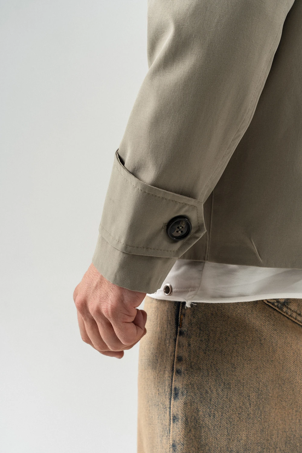 Stonelane Kruvaze Yaka Kısa Trençkot