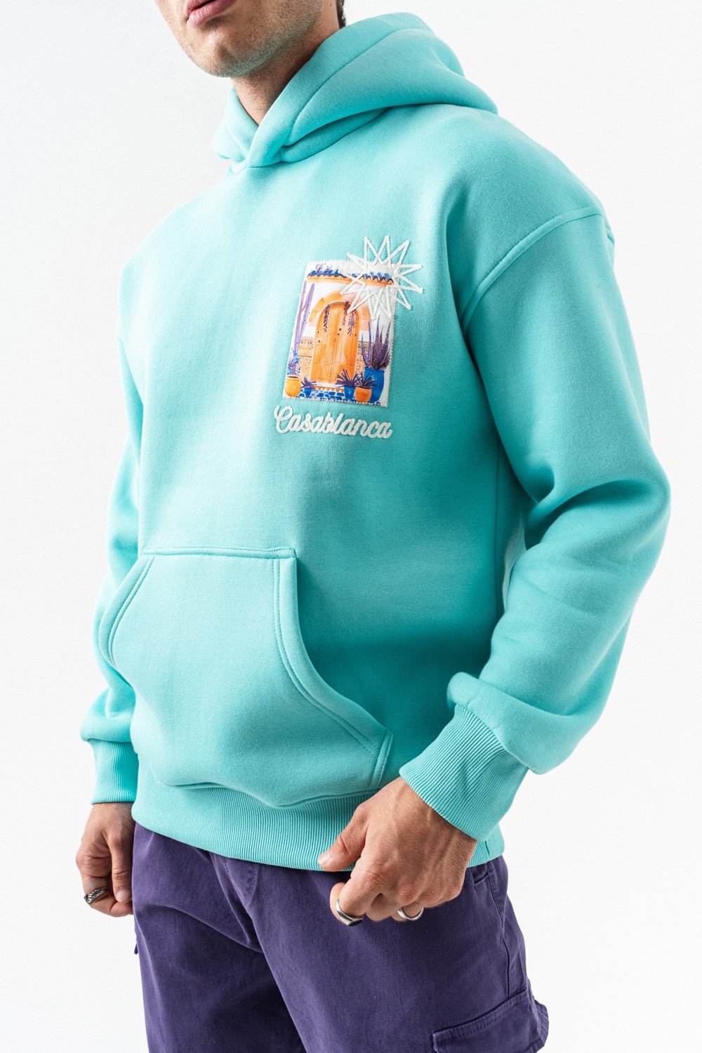 Casablanca Nakış ve Patch Detay Sweatshirt Hoodie