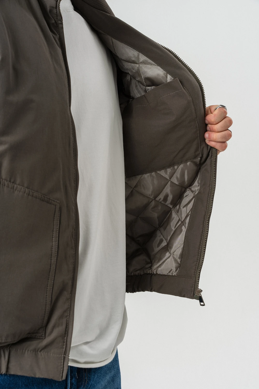 Grungefade Yaka Detaylı Şişme Mont