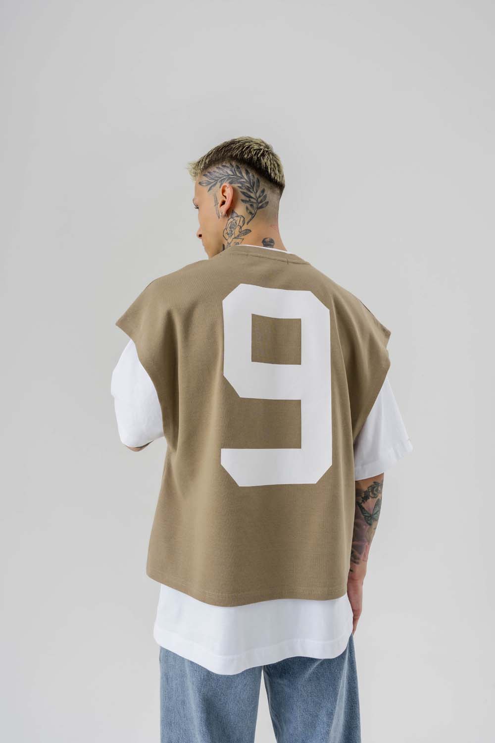 9Riot Premium Oversize Crop ve T-shirt Bir Arada 2'li Set