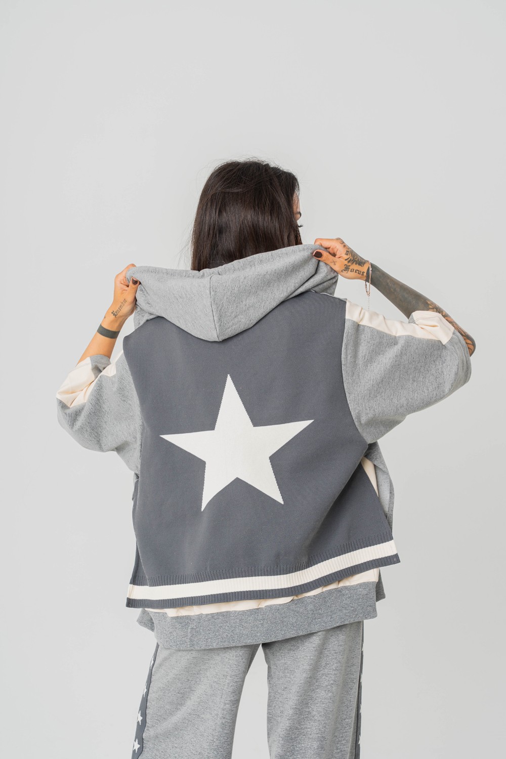 Stardrift Crop ve Kapüşonlu Kadın T-shirt 2'li Set