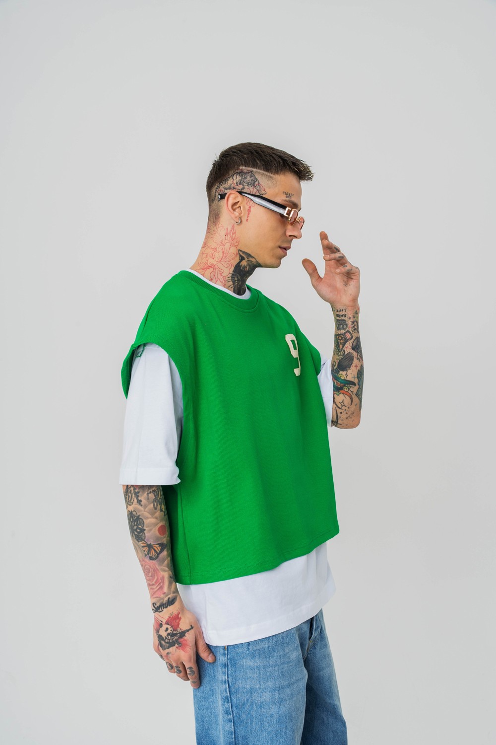 Patriot 9 Premium Oversize Crop ve T-shirt Bir Arada 2'li Set