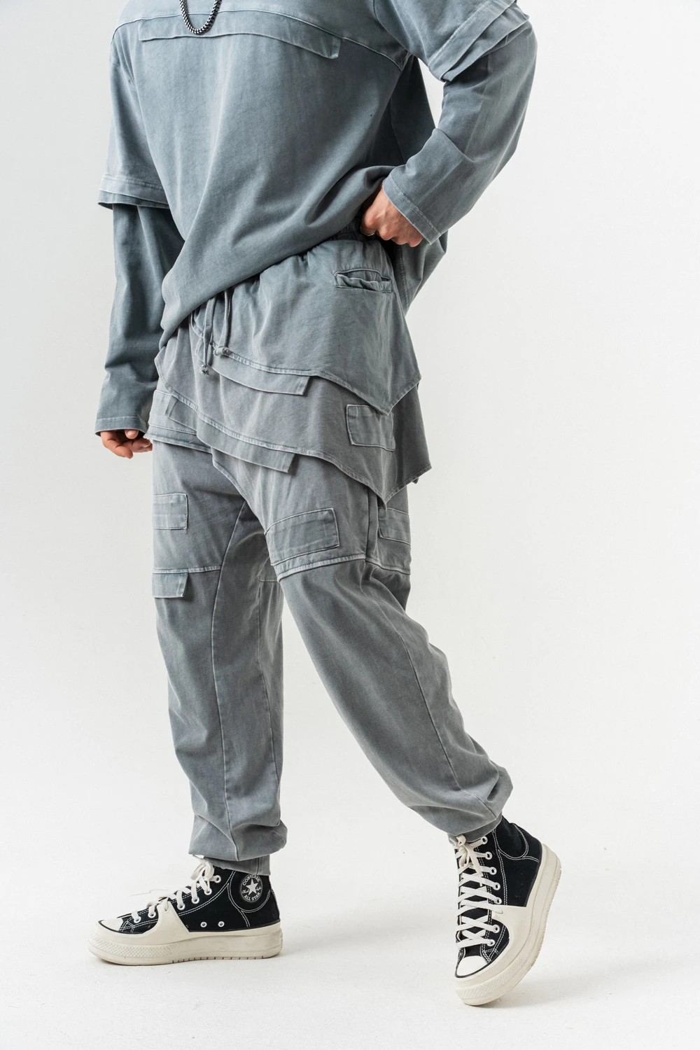 Ashfold Street Parça Detaylı Jogger Eşofman Alt - Gri