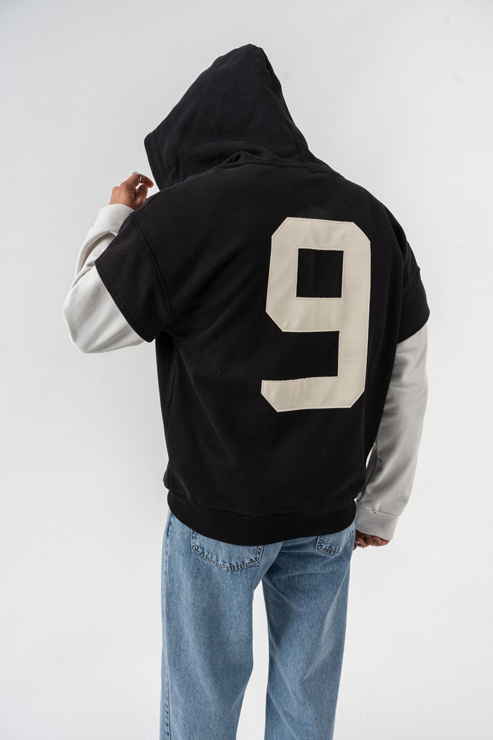 Patriot 9 Premium Deri Detay Fermuarlı Sweatshirt Hoodie