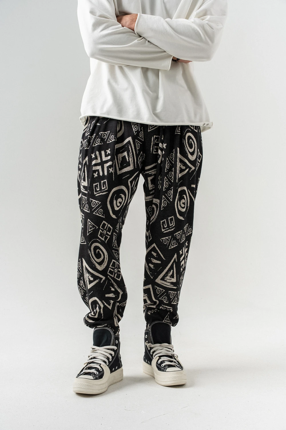 Shape Bel ve Paça Lastikli Pileli Şalvar