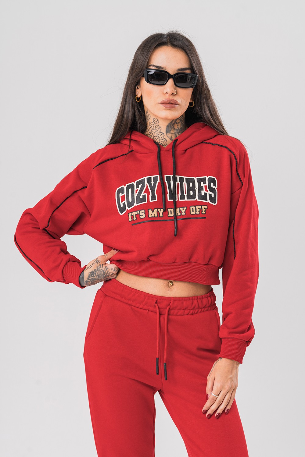 Cozy Vibes Kapüşonlu Kadın Sweatshirt