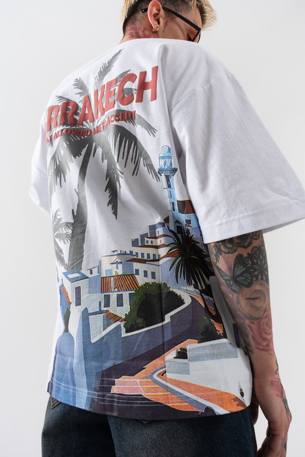 Marrakech Sırt Baskılı Oversize T-shirt