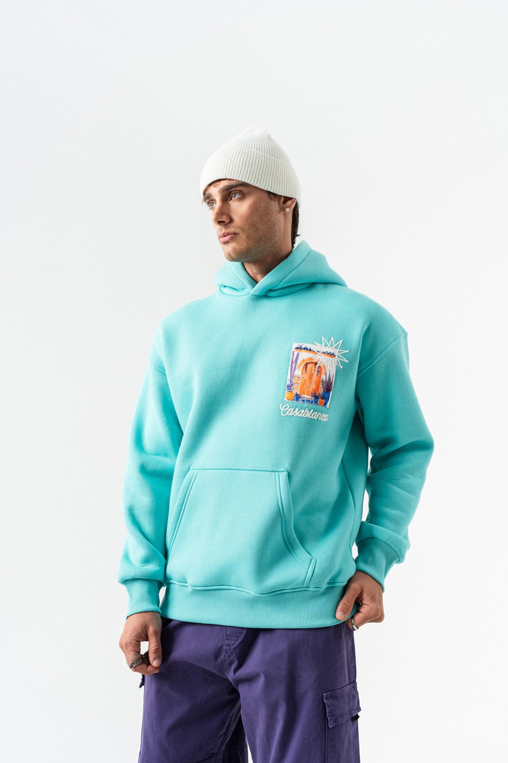 Casablanca Nakış ve Patch Detay Sweatshirt Hoodie