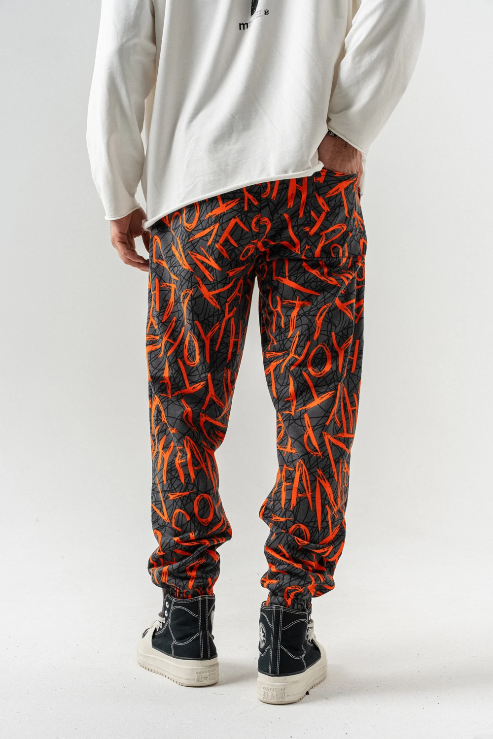 Letter Bel ve Paça Lastikli Jogger Eşofman