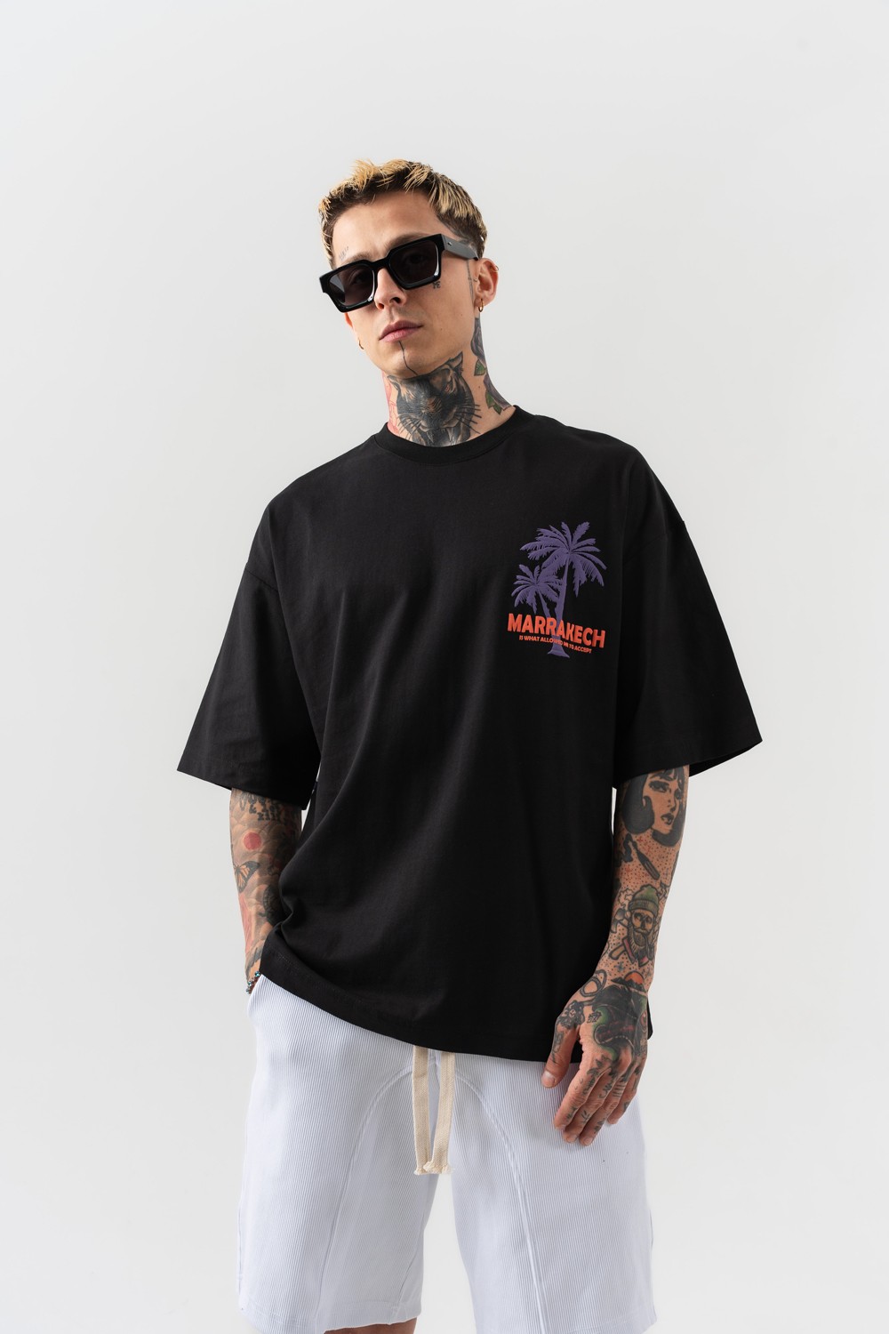 Marrakech Sırt Baskılı Oversize T-shirt