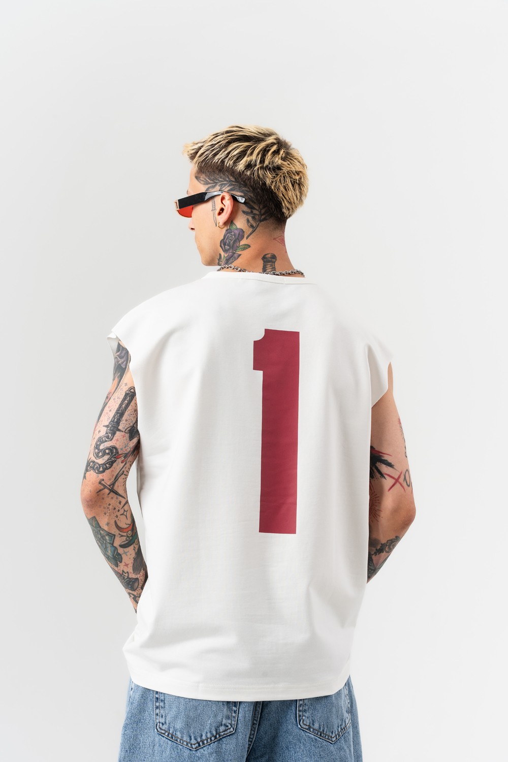 Number 1 Kolsuz Oversize T-shirt