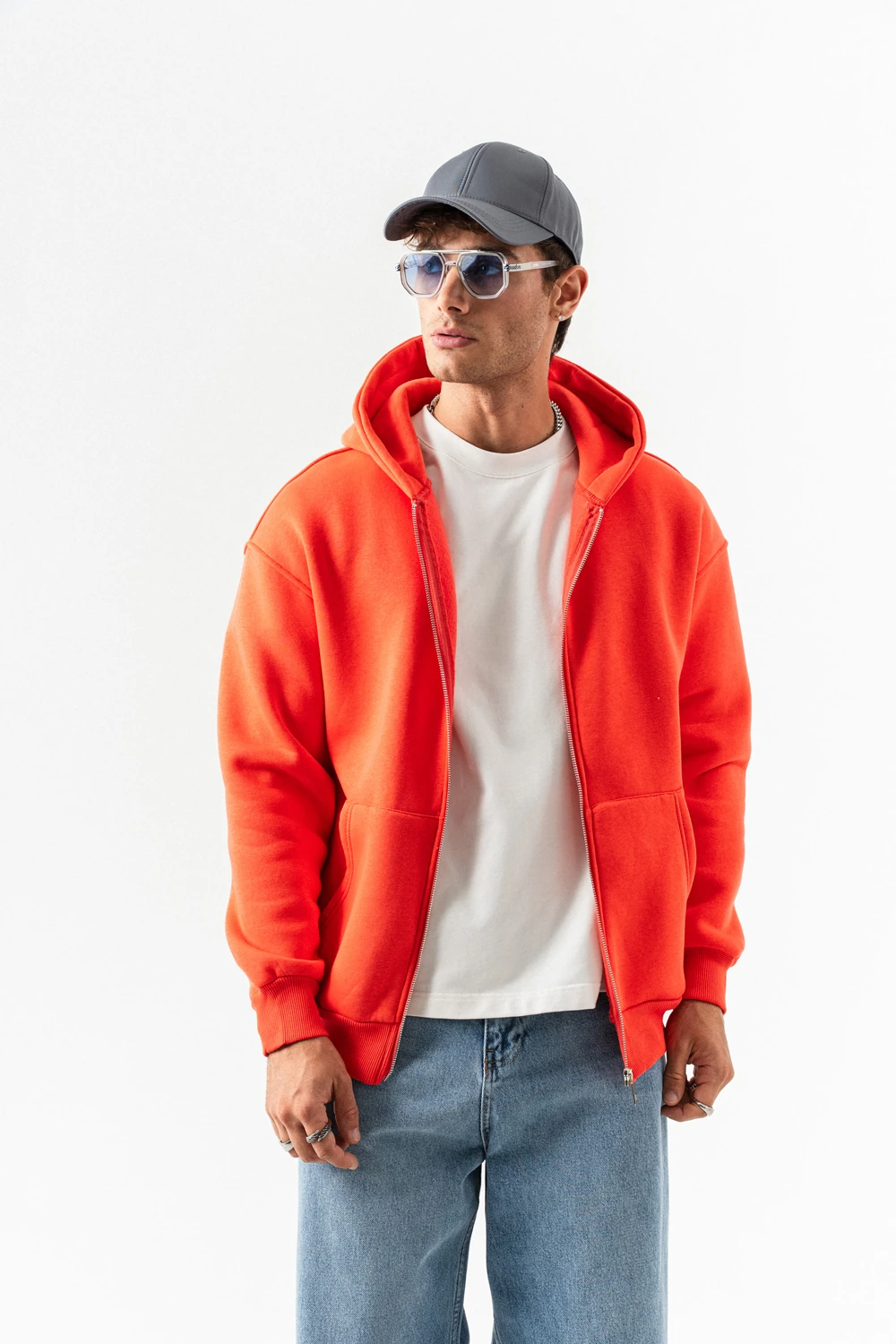 Stoneveil Fermuarlı Sweatshirt Hoodie