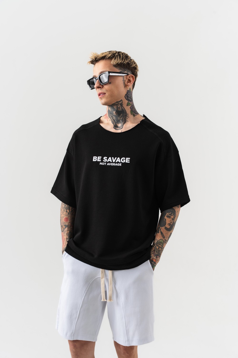 Be Savage Oversize T-shirt - Siyah