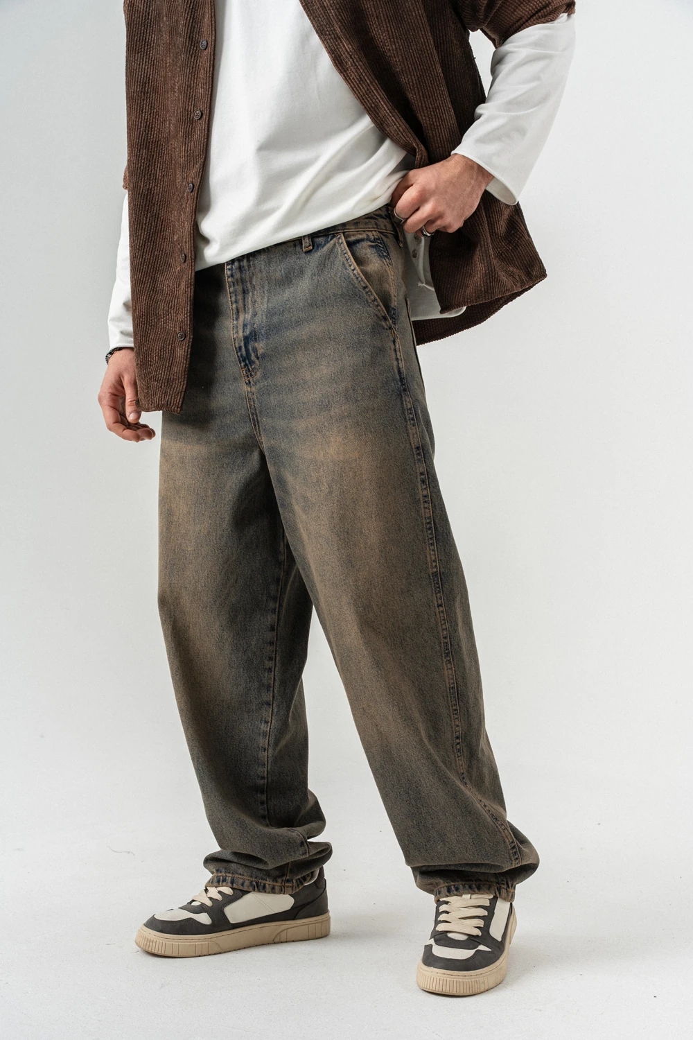 Baremood Baggy Jean Pantolon - Camel