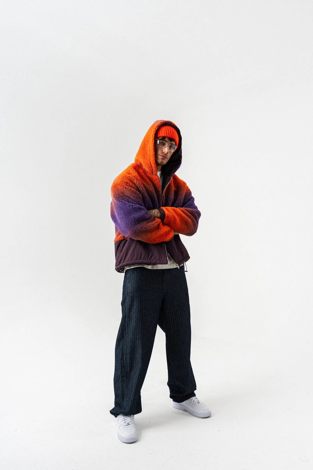 Grayscale Fermuarlı Polar Mont