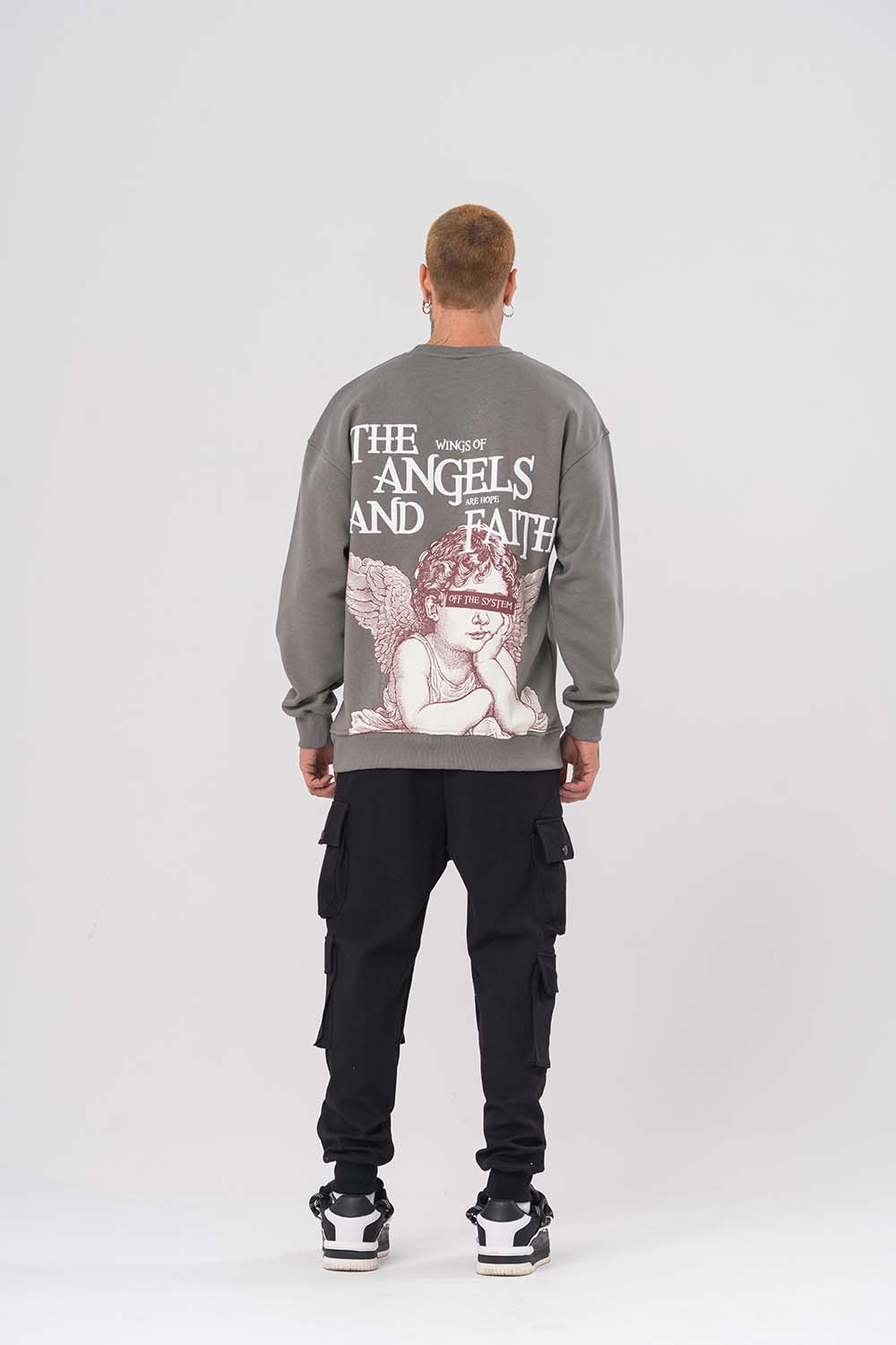 Angels Bisiklet Yaka Sweatshirt