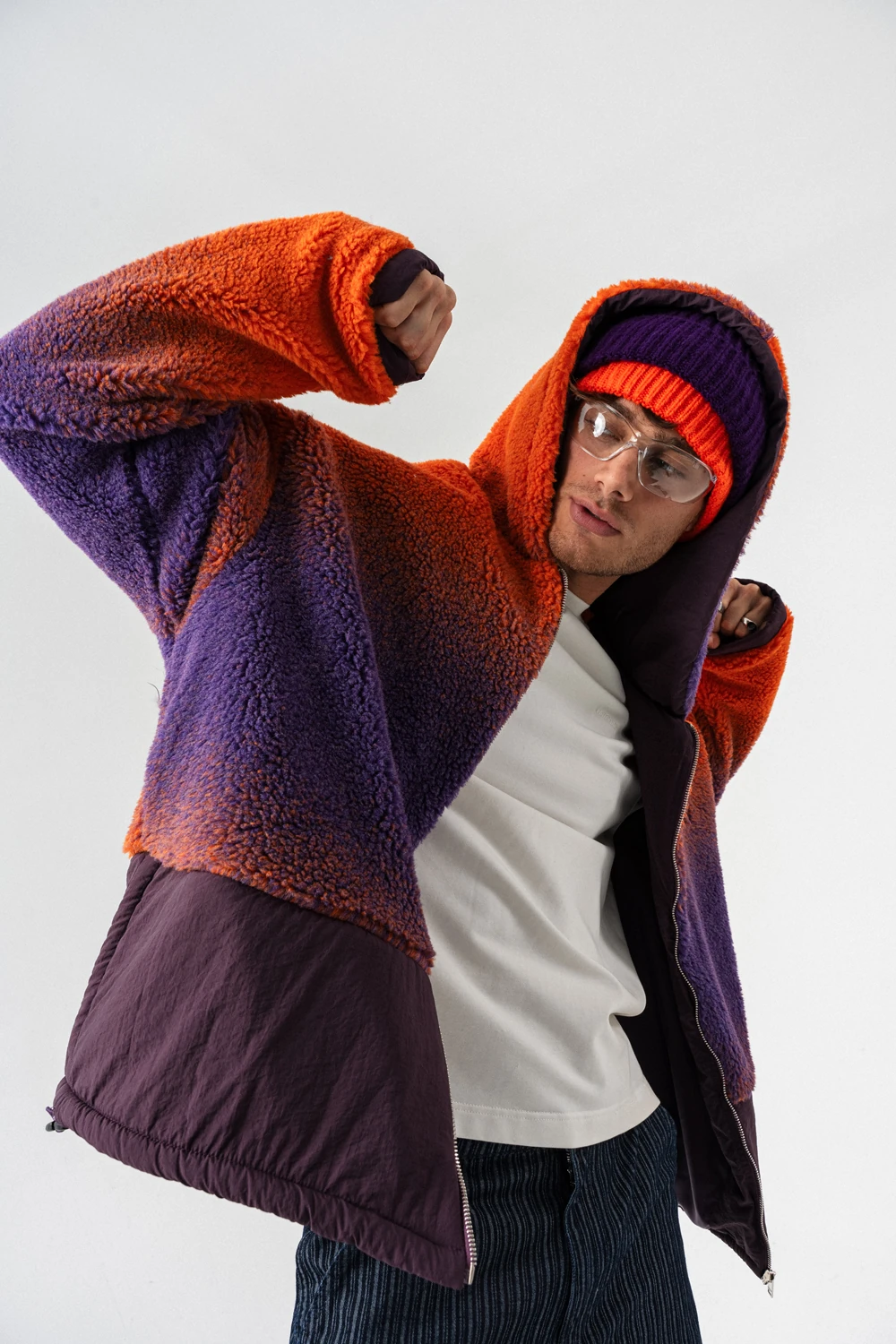 Grayscale Fermuarlı Polar Mont