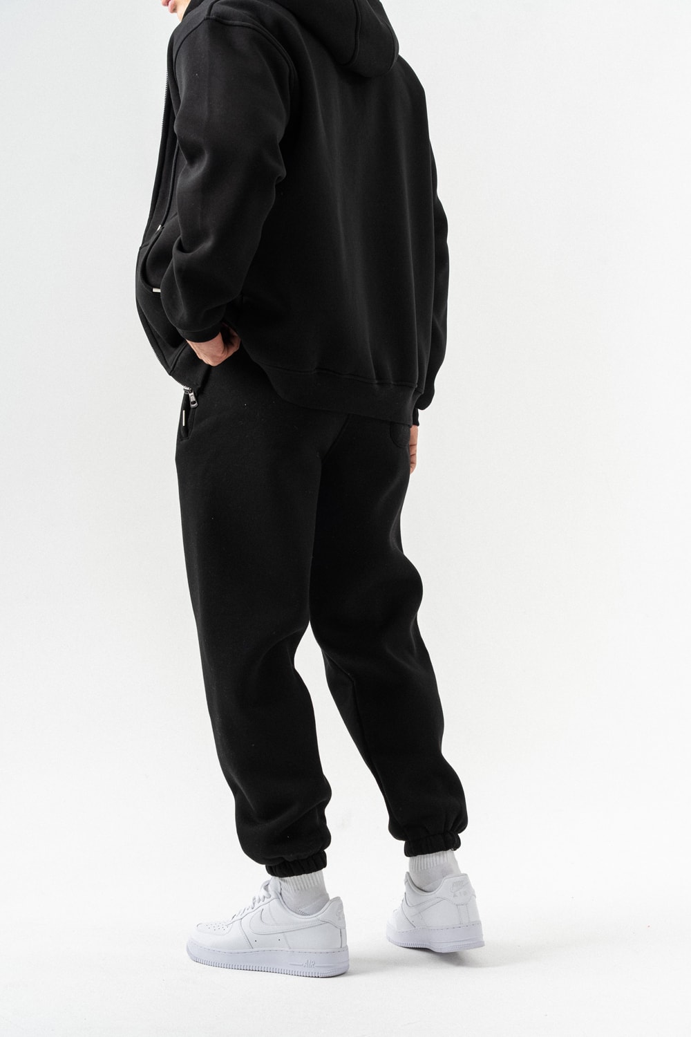 Brickstorm Fermuarlı Hoodie ve Jogger Eşofman Takımı - Siyah