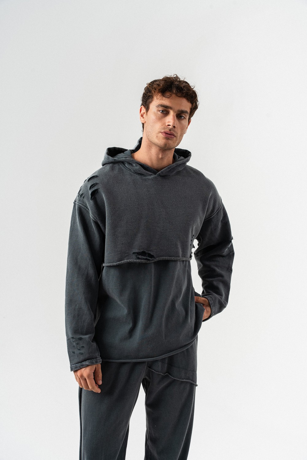 Grindhouse Kesik Detaylı Sweatshirt Hoodie