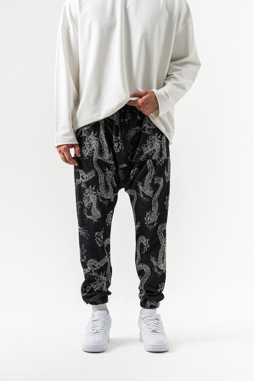 Kagami Düşük Ağ Jogger Pantolon