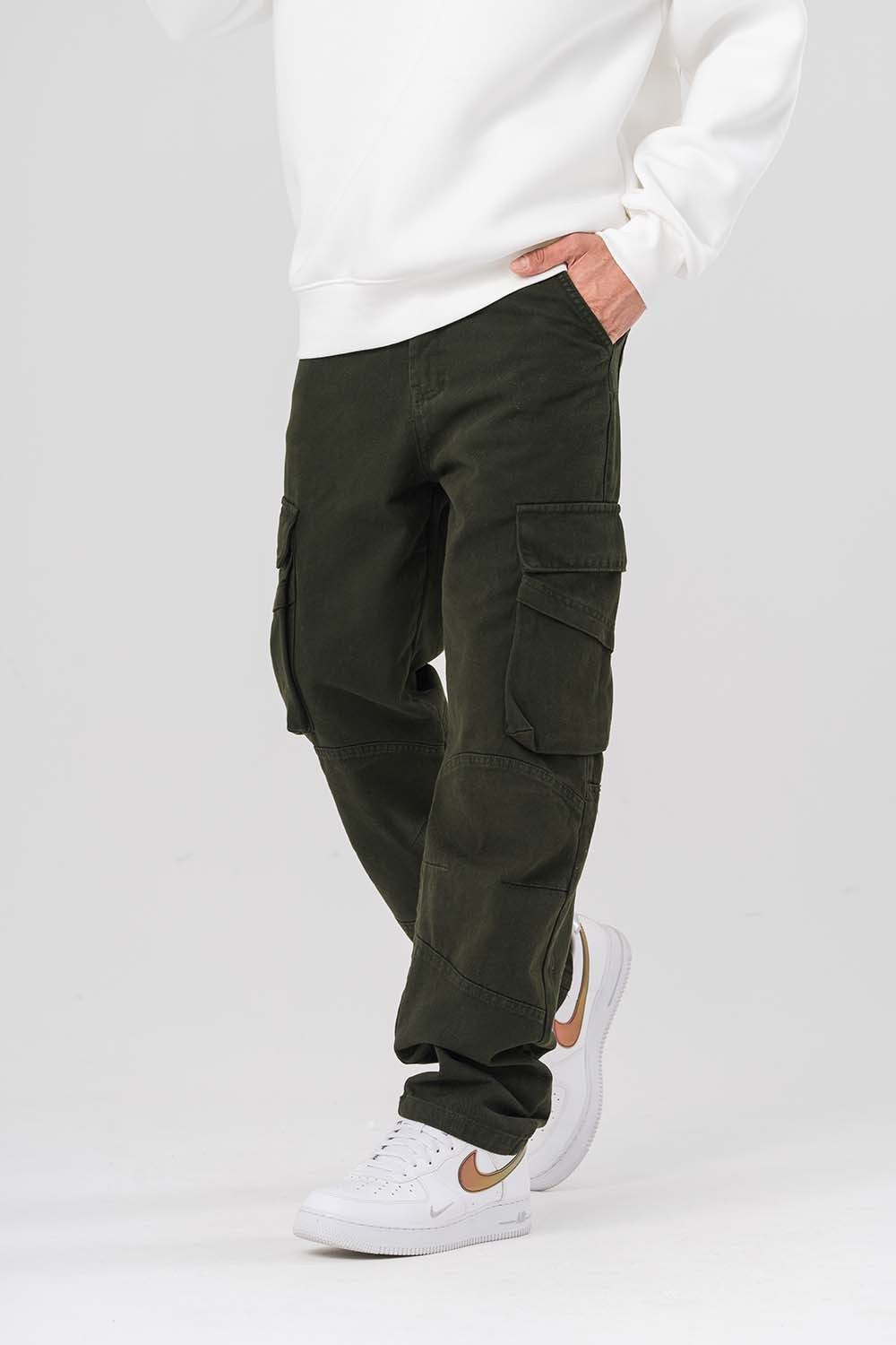 Cody Kargo Cep Detaylı Gabardin Baggy Pantolon