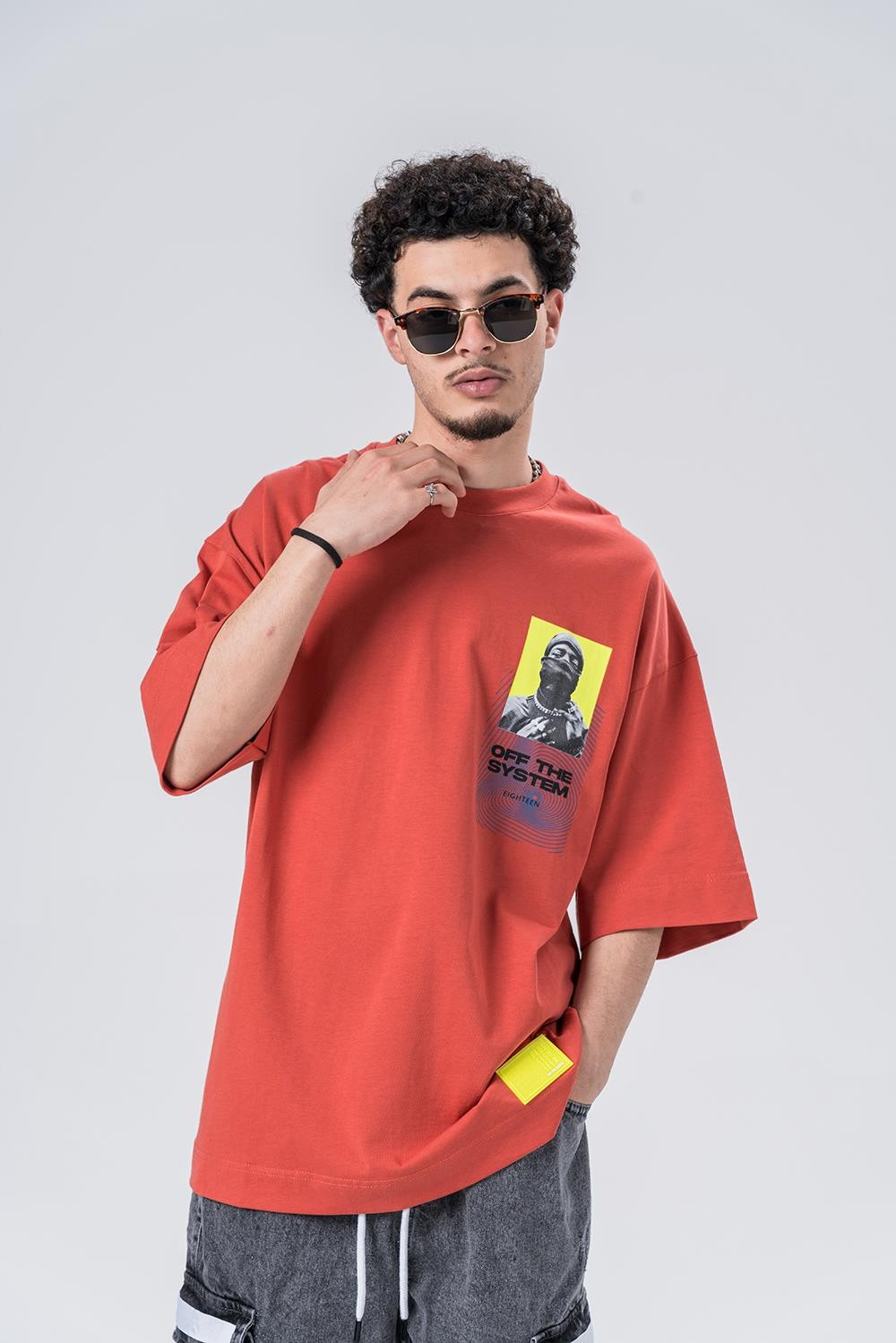 Progress  Bisiklet Yaka Oversize T-shirt