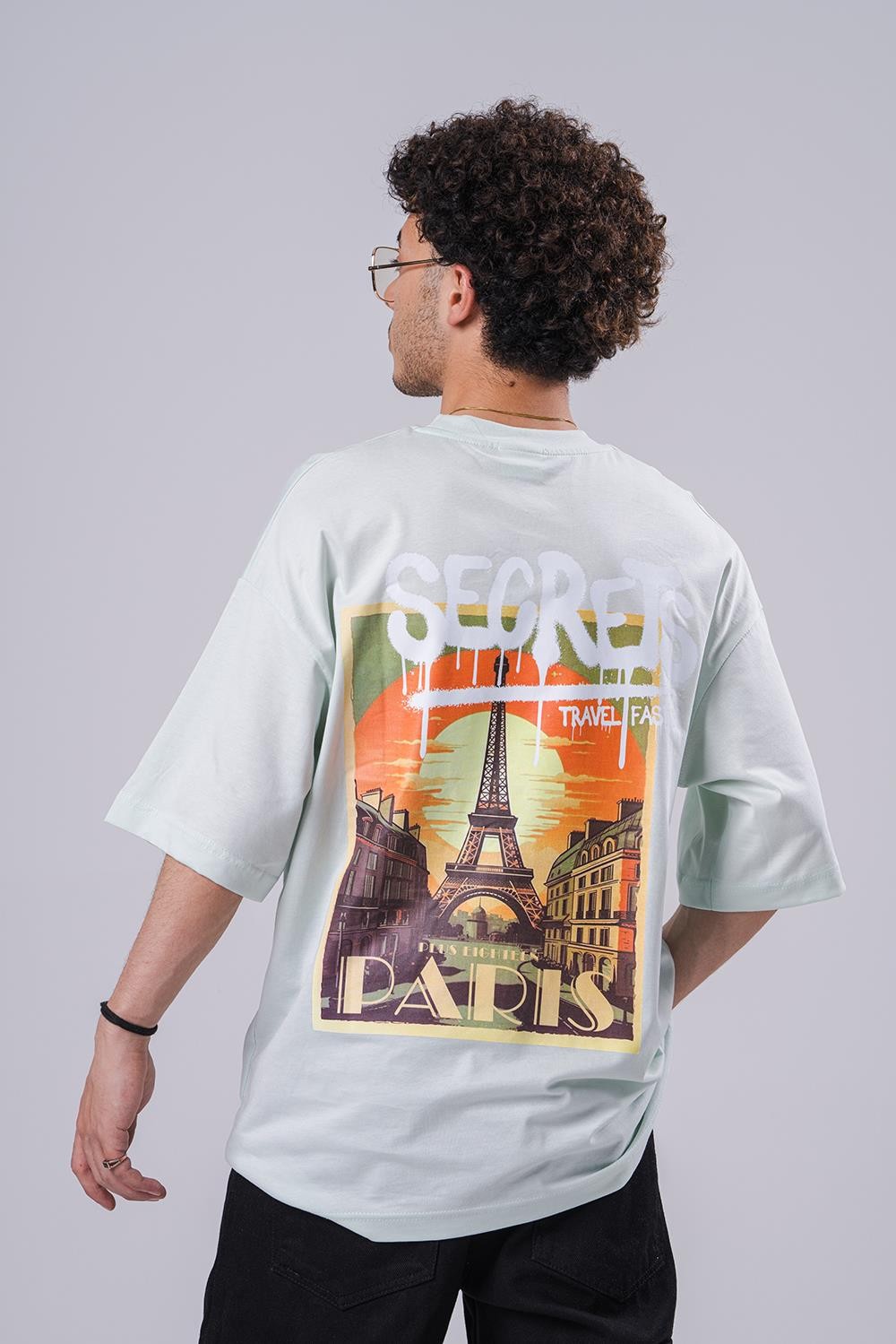 Secrets Pano Baskı Oversize T-shirt